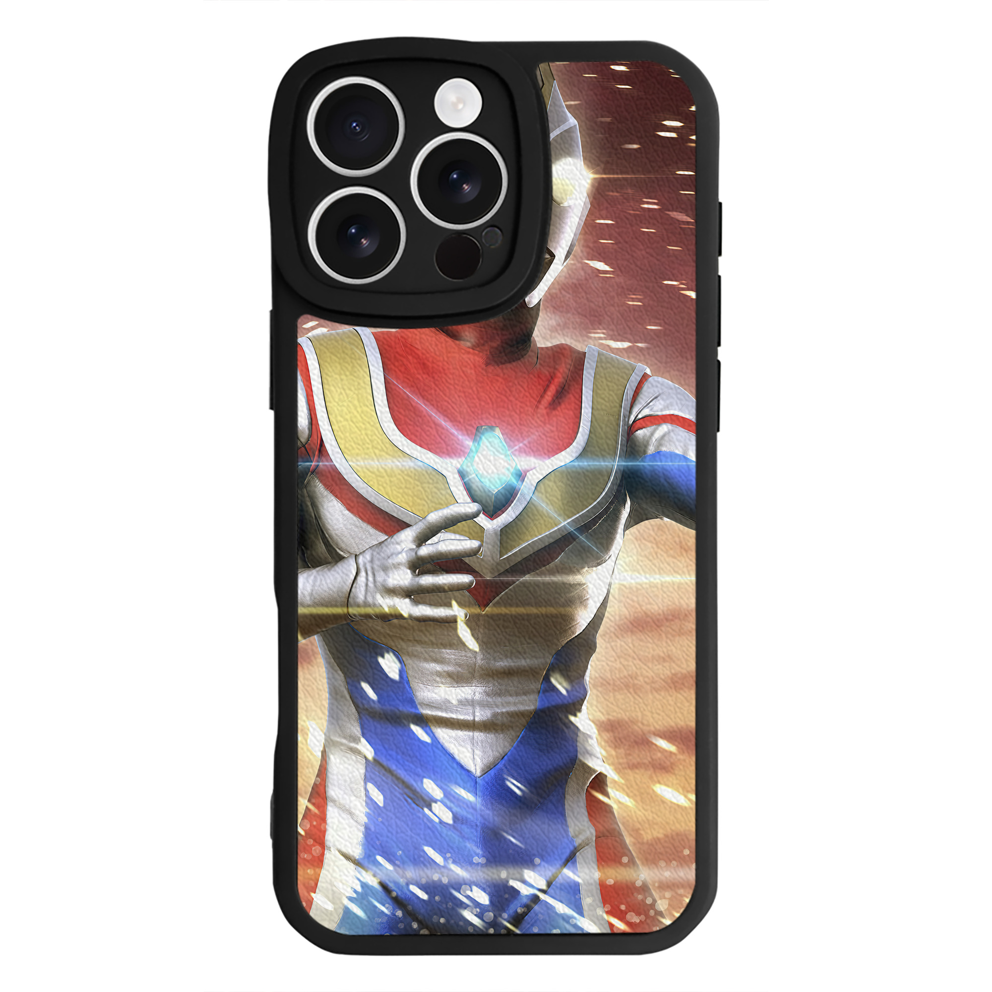 （画像用） ウルトラマン Ultraman 【iPhone 16シリーズ対応】シリコンスマホケース（レザー調） 材質：シリコン